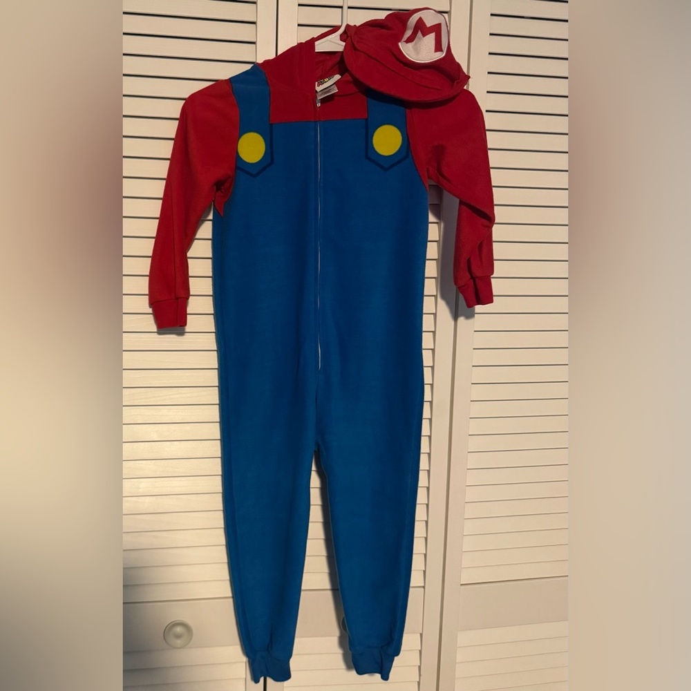 Super Mario Fleece Hooded Halloween Costume 4/5T